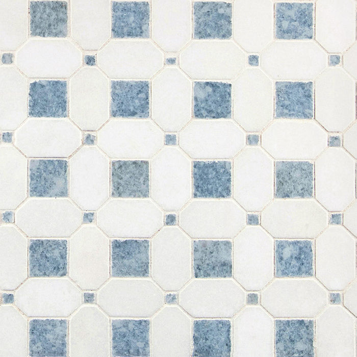 MSI Stone ULC Carr. Mosaïque Marbre Poli Montés Sur Filet Cascade Blanco Herringbone De 11 63 X 11 63 Po X 10 Mm
