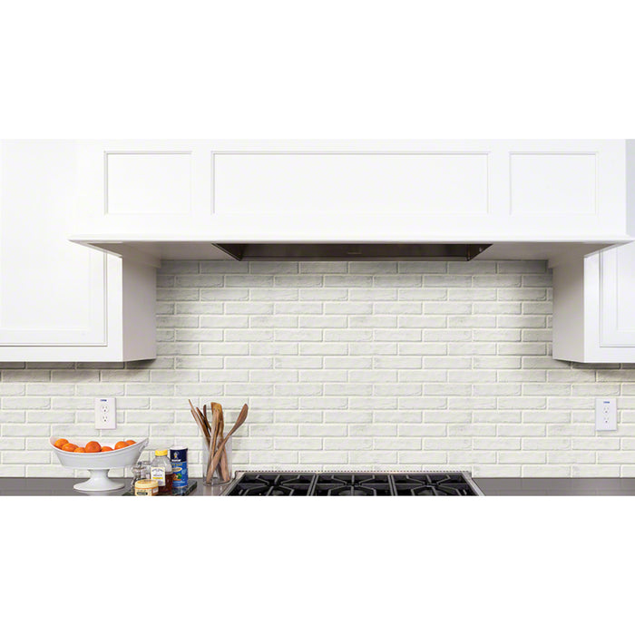 MSI - Brickstone 2 in. x 10 in. Porcelain Tile - White Room Scene