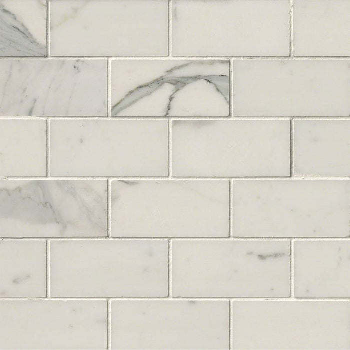 MSI - Calacatta Gold 2 in. x 4 in. Marble Mosaic - Polished