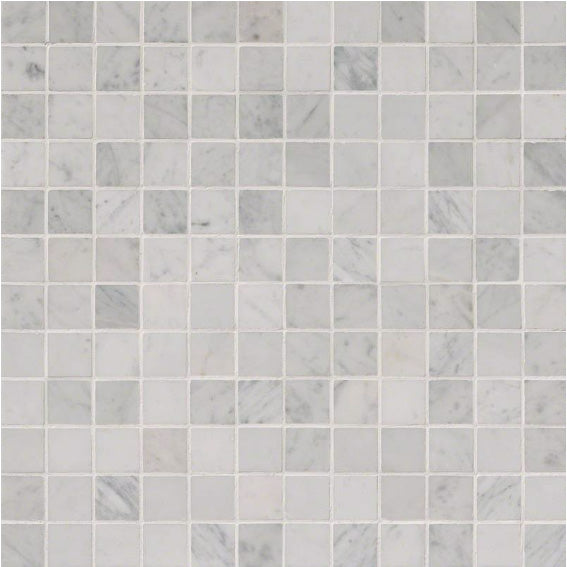 MSI - Carrara White 2 in. x 2 in. Marble Mosaic - Polished