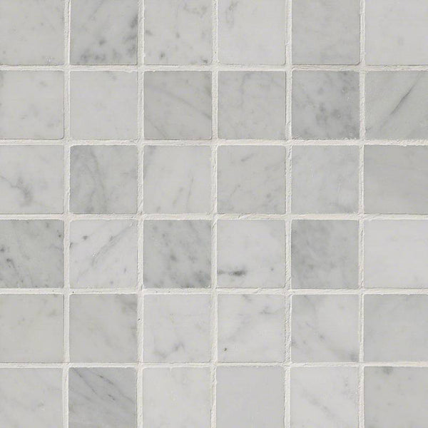 MSI - Carrara White 2 in. x 2 in. Marble Mosaic - Polished - Floorzz