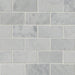 MSI - Carrara White 2 in. x 4 in. Marble Mosaic - Polished