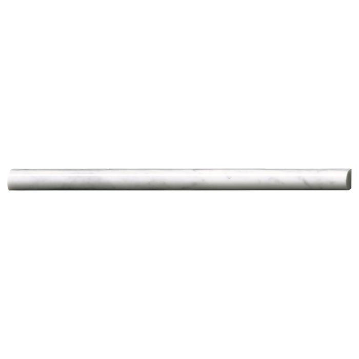 MSI - Carrara White 3/4 in. x 3/4 in. x 12 in. Marble Pencil Molding - Polished