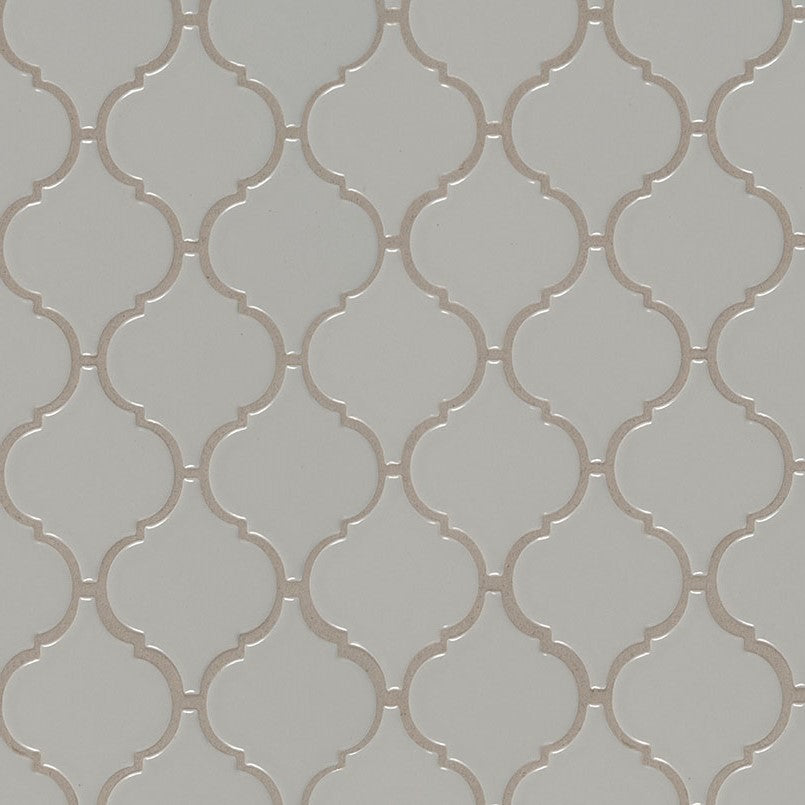MSI - Domino - Gray Glossy Arabesque Mosaic