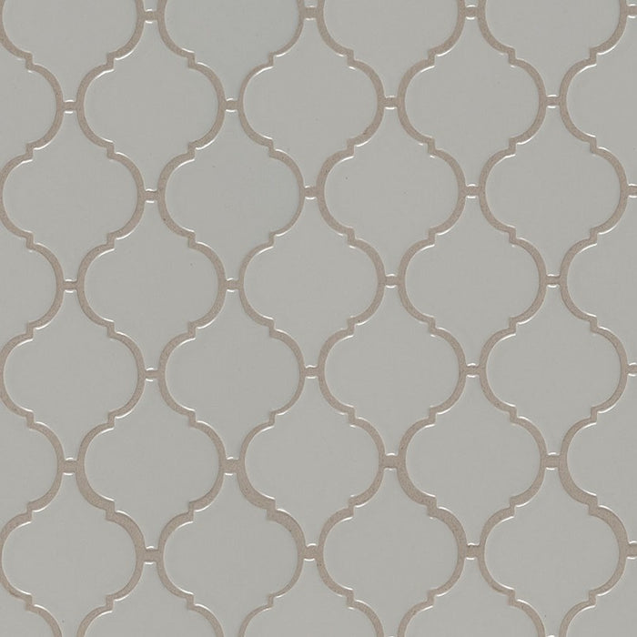 MSI - Domino - Gray Glossy Arabesque Mosaic