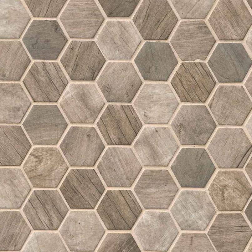 MSI - Driftwood Hexagon 6mm Glass Mosaic Tile