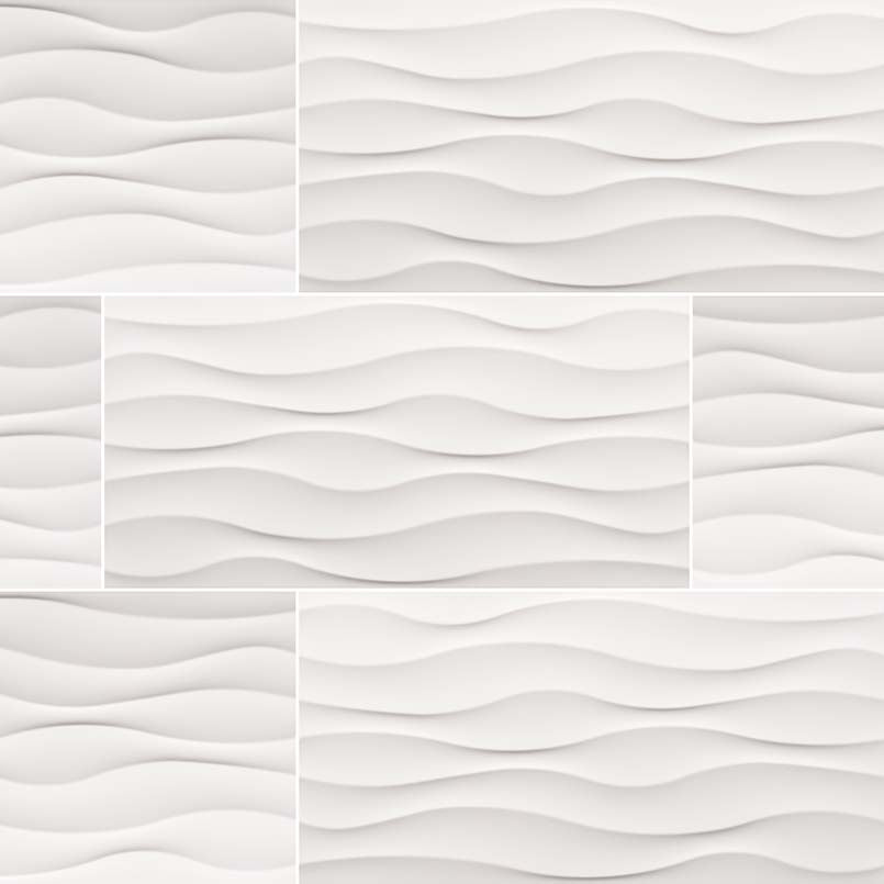 MSI - Dymo Wavy White 12 in. x 24 in. Ceramic Wall Tile