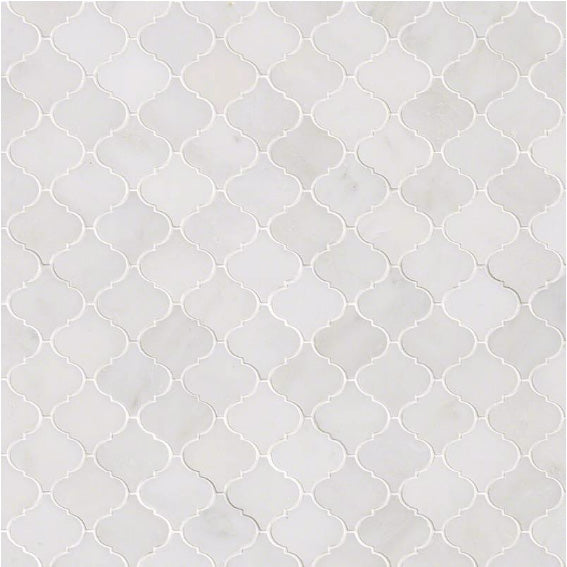MSI - Greecian White Arabesque Pattern Mosaic - Polished — Floorzz