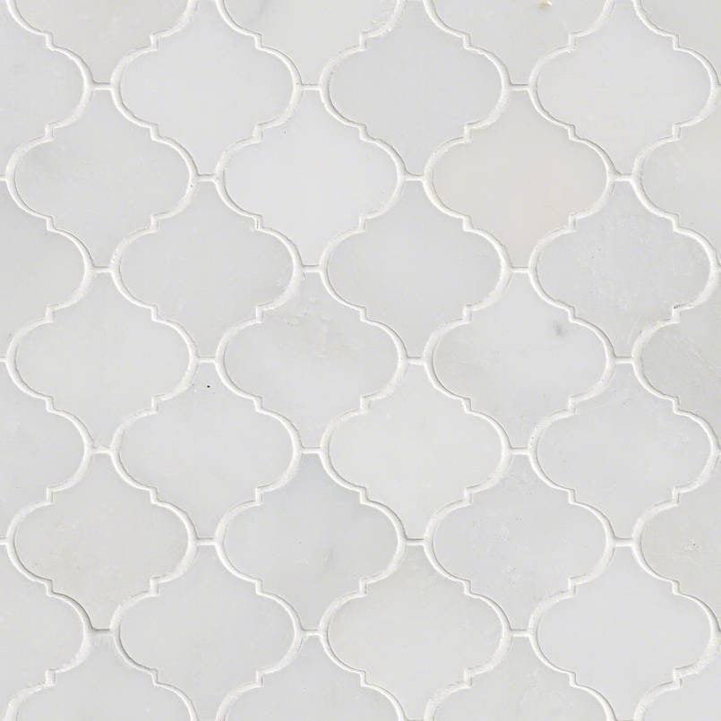 MSI - Greecian White Arabesque Pattern Mosaic - Polished