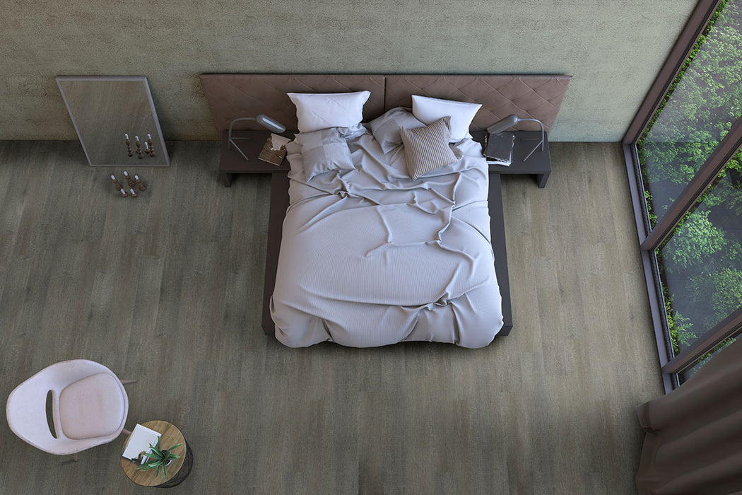 MSI - Smithcliffs - 7 in. x 48 in. Hybrid Rigid Core - Emridge Bedroom Install