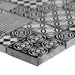 MSI - Tetris Nero 10mm Honed Marble Mosaic Tile Close View