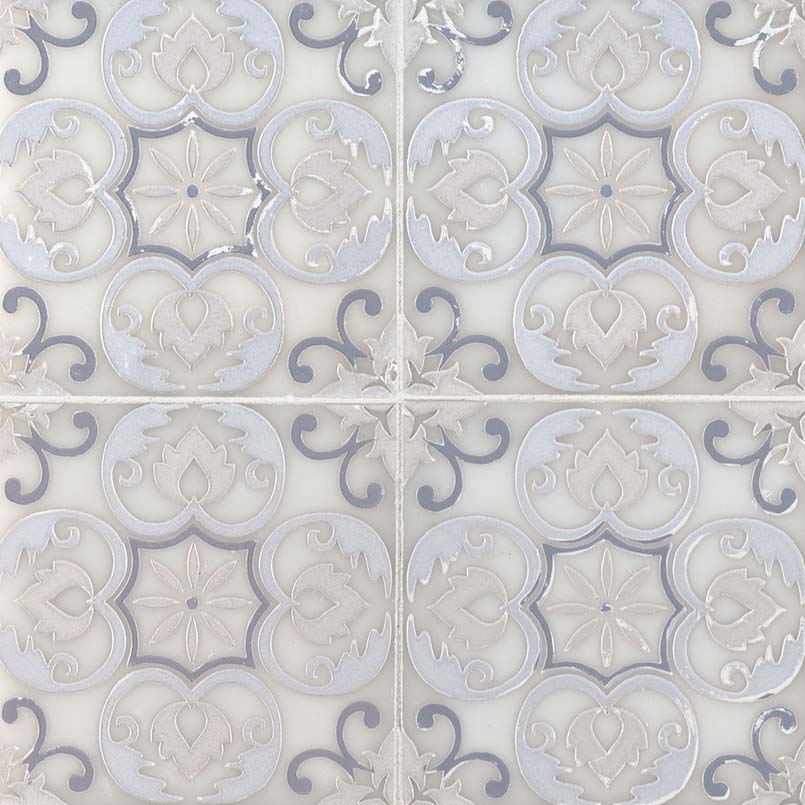 MSI - Tetris Florita Blanco 6 in. x 6 in. Marble Wall Tile
