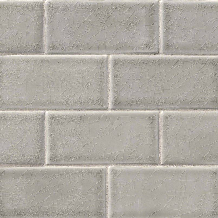 MSI - Highland Park - 3 in. x 6 in. Dove Gray Subway Tile