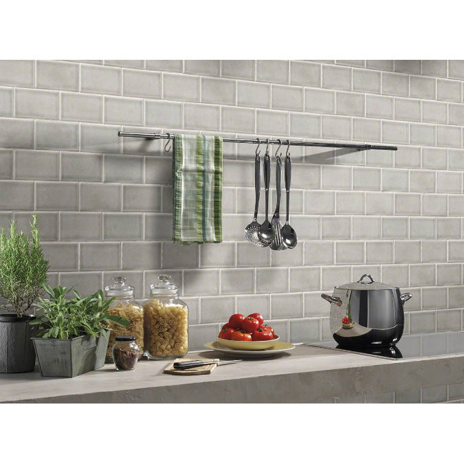 MSI - Highland Park - 3 in. x 6 in. Dove Gray Subway Tile