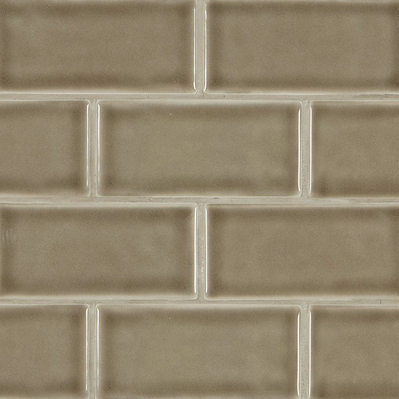MSI - Highland Park - 3 in. x 6 in. Artisan Taupe Subway Tile