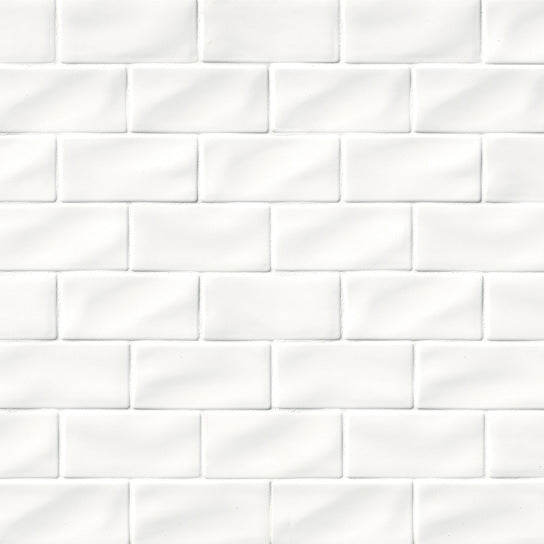 MSI - Highland Park - 3 in. x 6 in. Whisper White Subway Tile