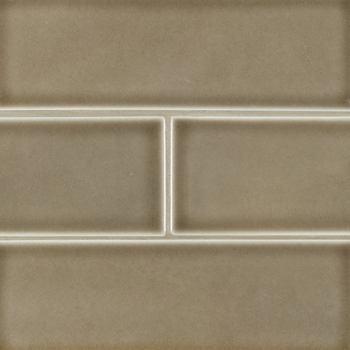 MSI - Highland Park - 4 in. x 12 in. Artisan Taupe Subway Tile