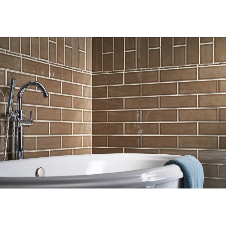 MSI - Highland Park - 4 in. x 12 in. Artisan Taupe Subway Tile