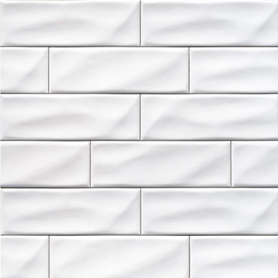 MSI - Highland Park - 4 in. x 12 in. Whisper White Subway Tile