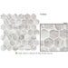 Bellagio - Mayan Garden Hexagon Mosaic - Aztec Grey Close View