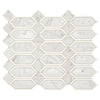 See Marazzi - Castellina - Stone Mosaic - Linear Hex White and Gray