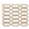 See Marazzi - Castellina - Stone Mosaic - Linear Hex Beige and Gray