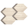 See Marazzi - Castellina - Stone and Porcelain Mosaic - Elongated Hex Gray and Fawn