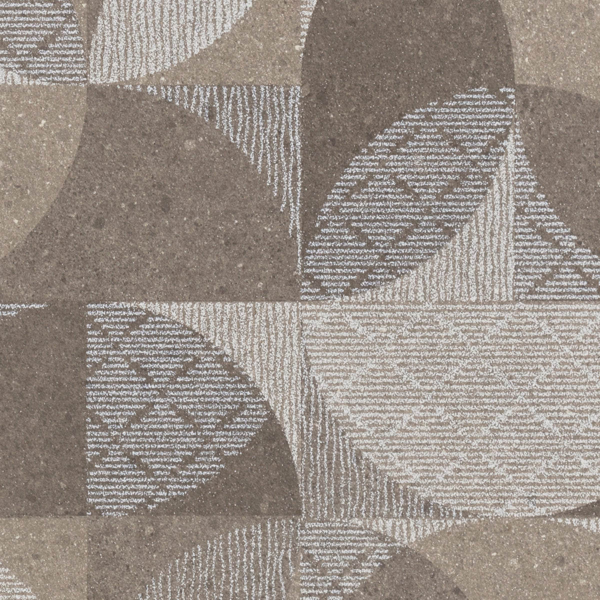 Marazzi - Fondamenta 24 in. x 24 in. Deco Porcelain Tile - Dark Grey Detail View