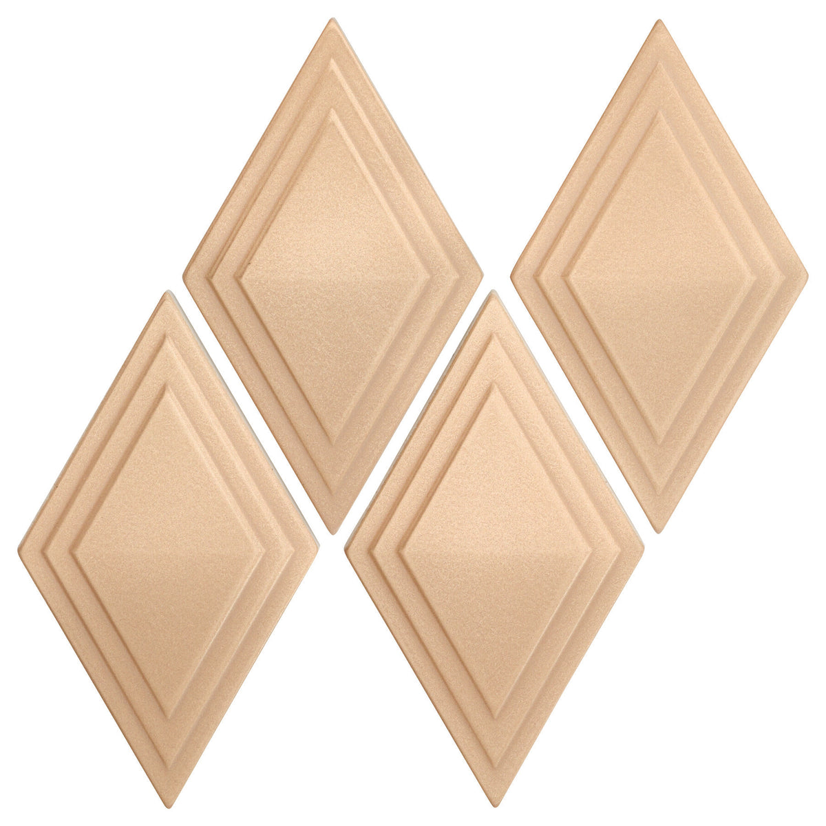 Marazzi - GeoMetal 2&quot; x 5&quot; Harlequin Mosaic - Champagne Gold