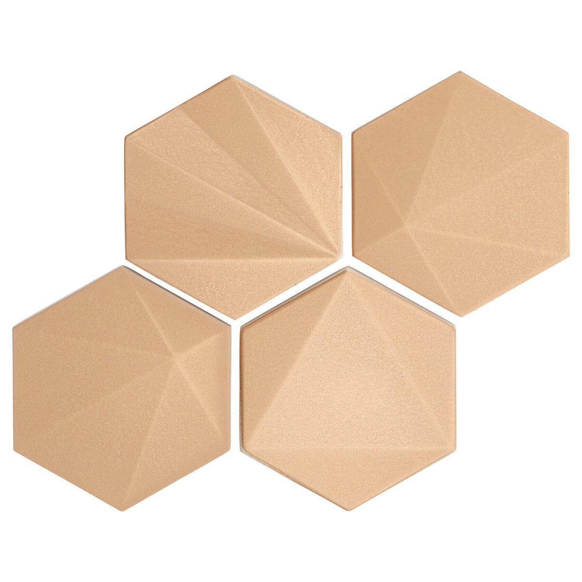 Marazzi - GeoMetal 3&quot; Hexagon Mosaic - Champagne Gold