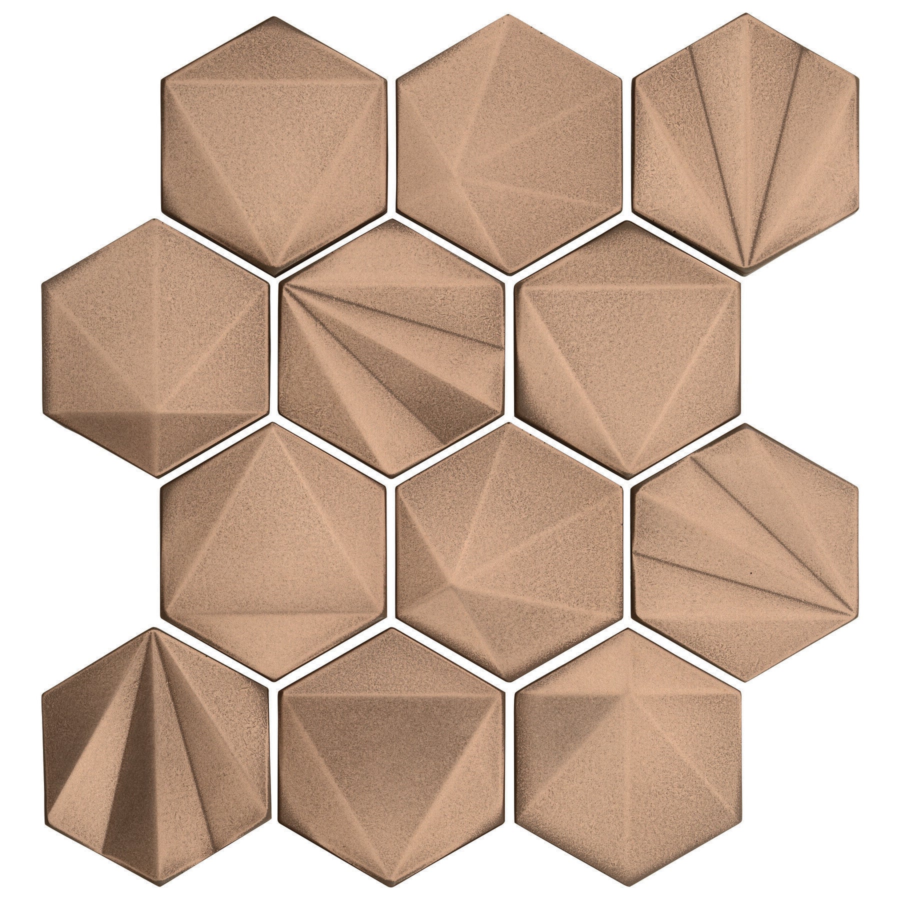 Marazzi - GeoMetal 3" Hexagon Mosaic - Bronze