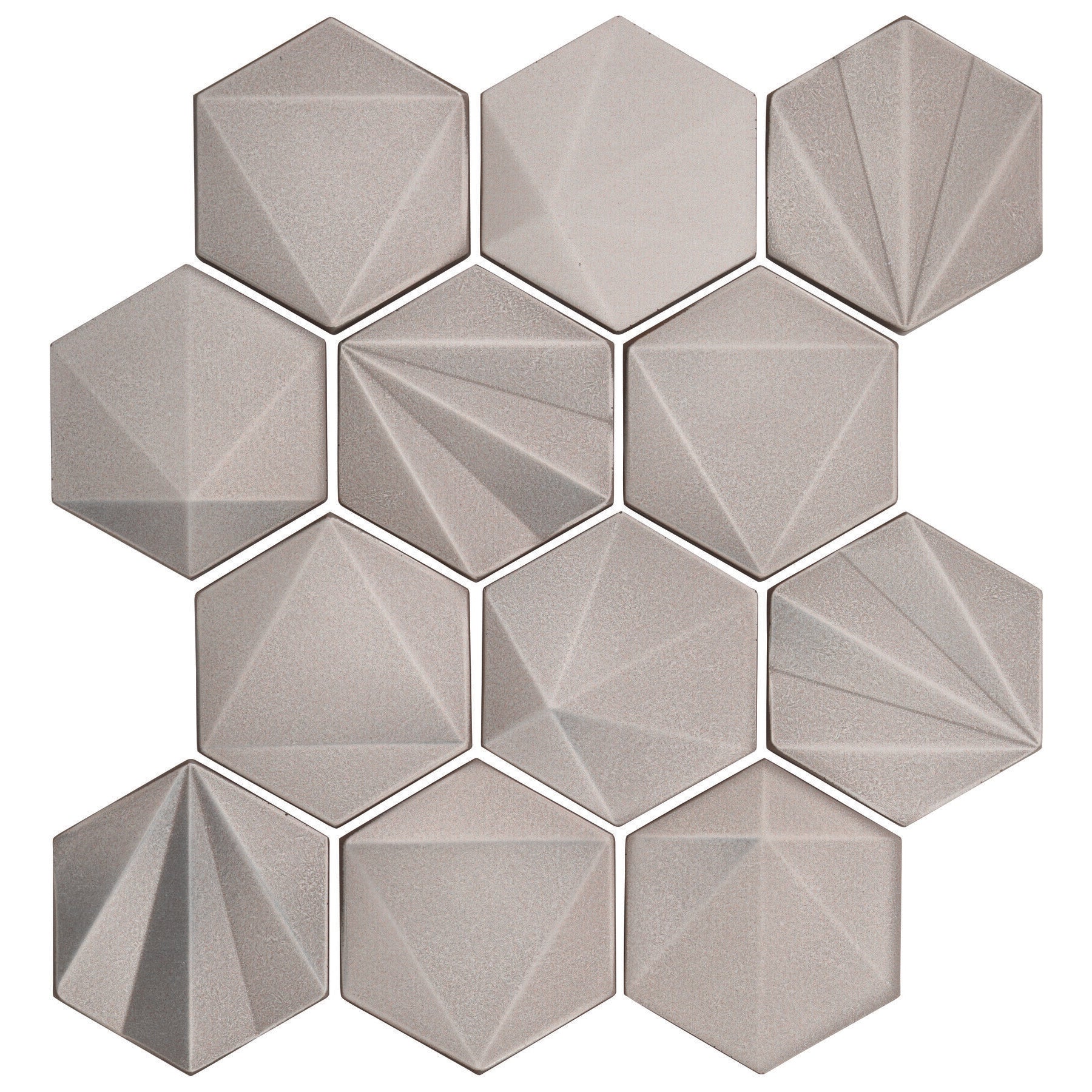 Marazzi - GeoMetal 3" Hexagon Mosaic - Nickel