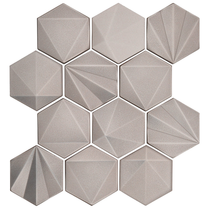Marazzi - GeoMetal 3" Hexagon Mosaic - Nickel