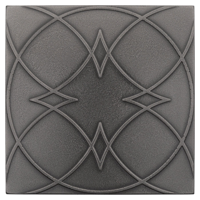 Marazzi - GeoMetal Ornament 6" x 6" Wall Tile - Gunmetal