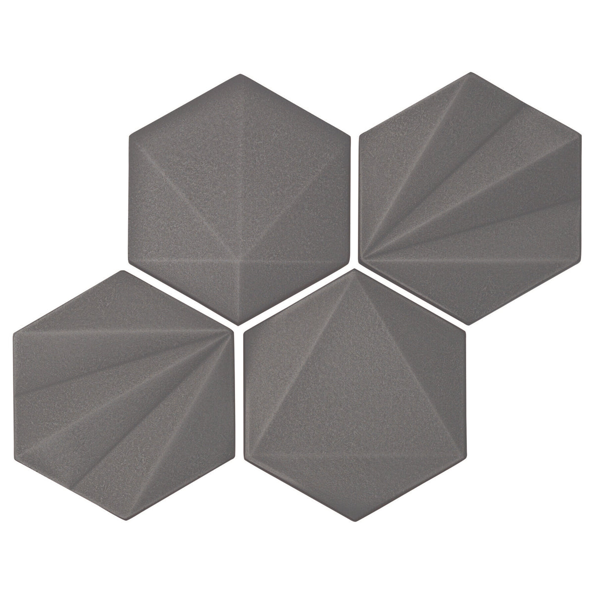 Marazzi - GeoMetal 3&quot; Hexagon Mosaic - Gunmetal