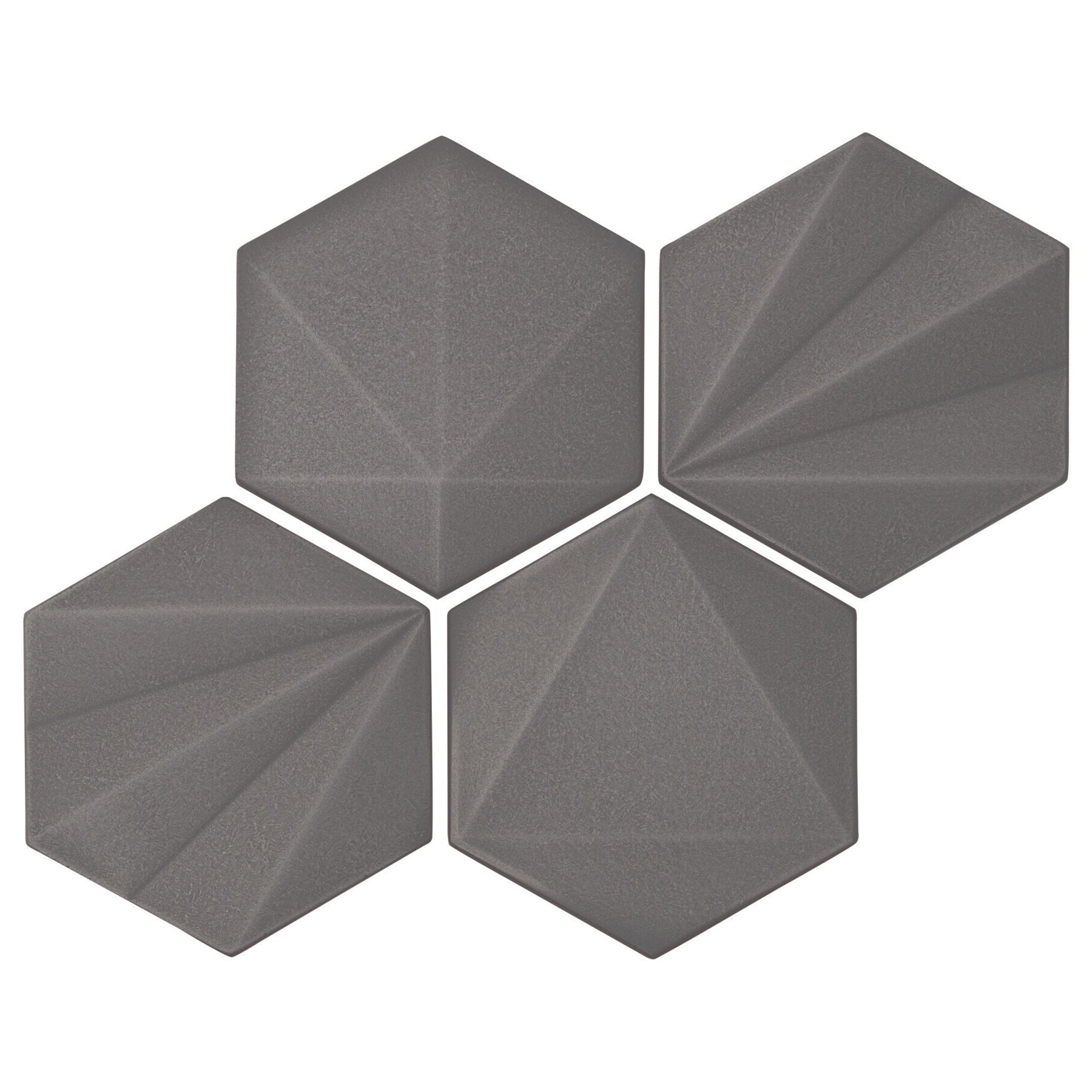 Marazzi - GeoMetal 3" Hexagon Mosaic - Gunmetal