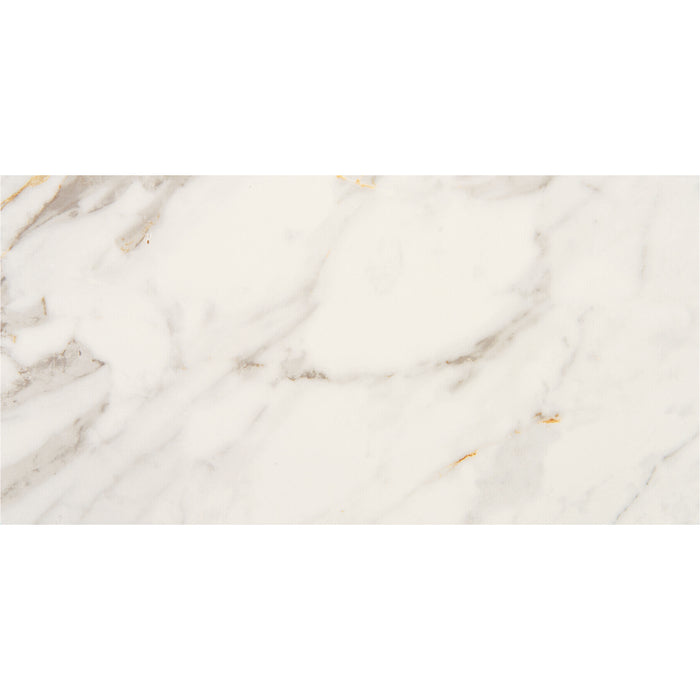 Marazzi - Marble Obsession - 12 in. x 24 in. Colorbody Porcelain Tile - Calacatta Gold Matte