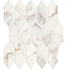See Marazzi - Marble Obsession - 2 in. x 5 in. Picket Mosaic - Calacatta Gold