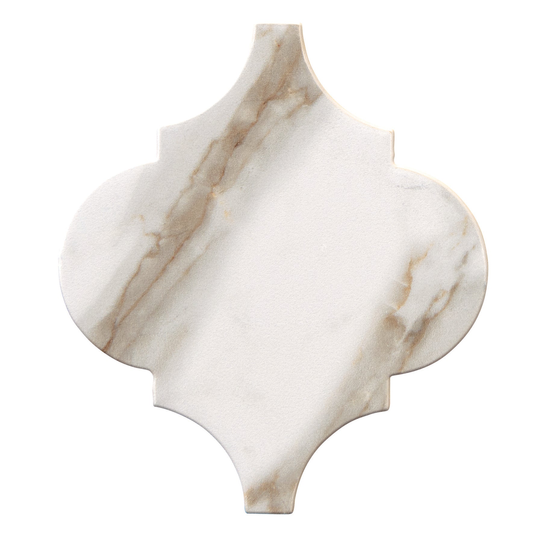 Marazzi - Marble Obsession - 6 in. Arabesque Ceramic Wall Tile 
