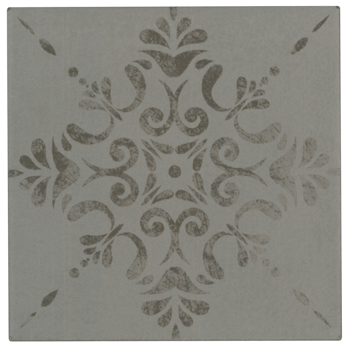 Marazzi - Moroccan Concrete 8&quot; x 8&quot; Deco Porcelain Tile - Aziza Gray MC61