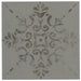 Marazzi - Moroccan Concrete 8" x 8" Deco Porcelain Tile - Aziza Gray MC61