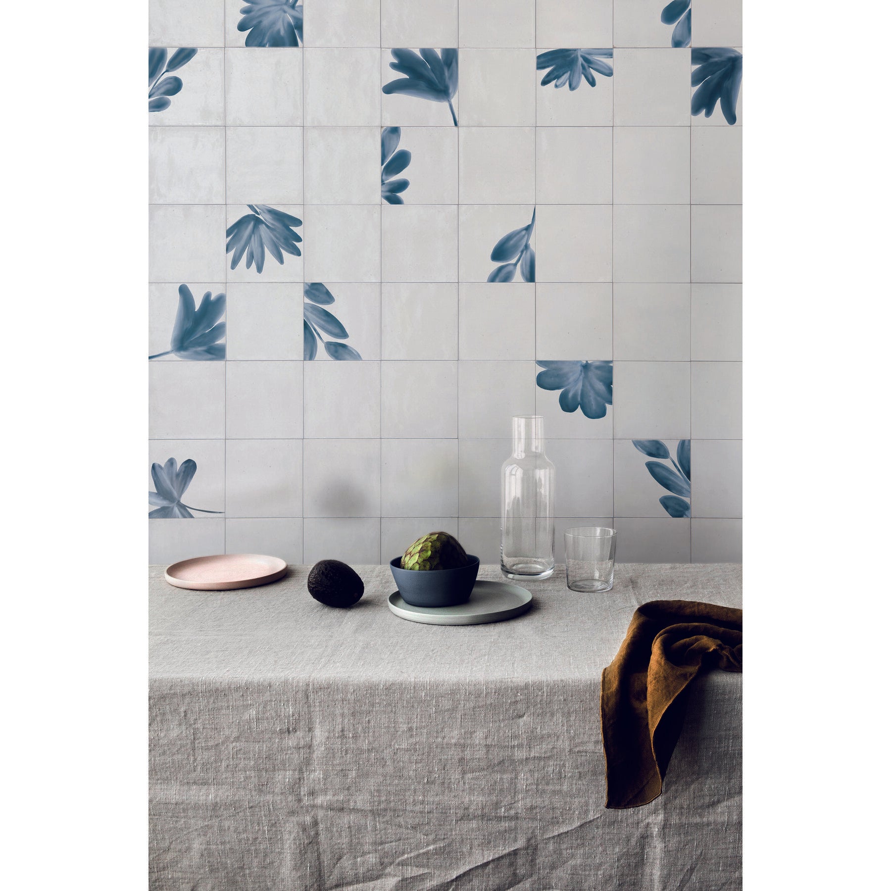 Marazzi - Rice - 6 in. x 6 in. Glazed Porcelain Wall Tile - Bianco Dec ...