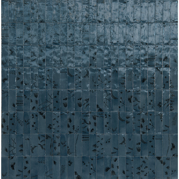 Blue Rice Tiles Marazzi - Rice - 2 in. x 6 in. Glazed Porcelain Wall Tile - Blu Deco ...