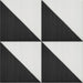 Marazzi - Scenario 8 in. x 8 in. Glazed Porcelain Tile - SR26 Nero Triangle