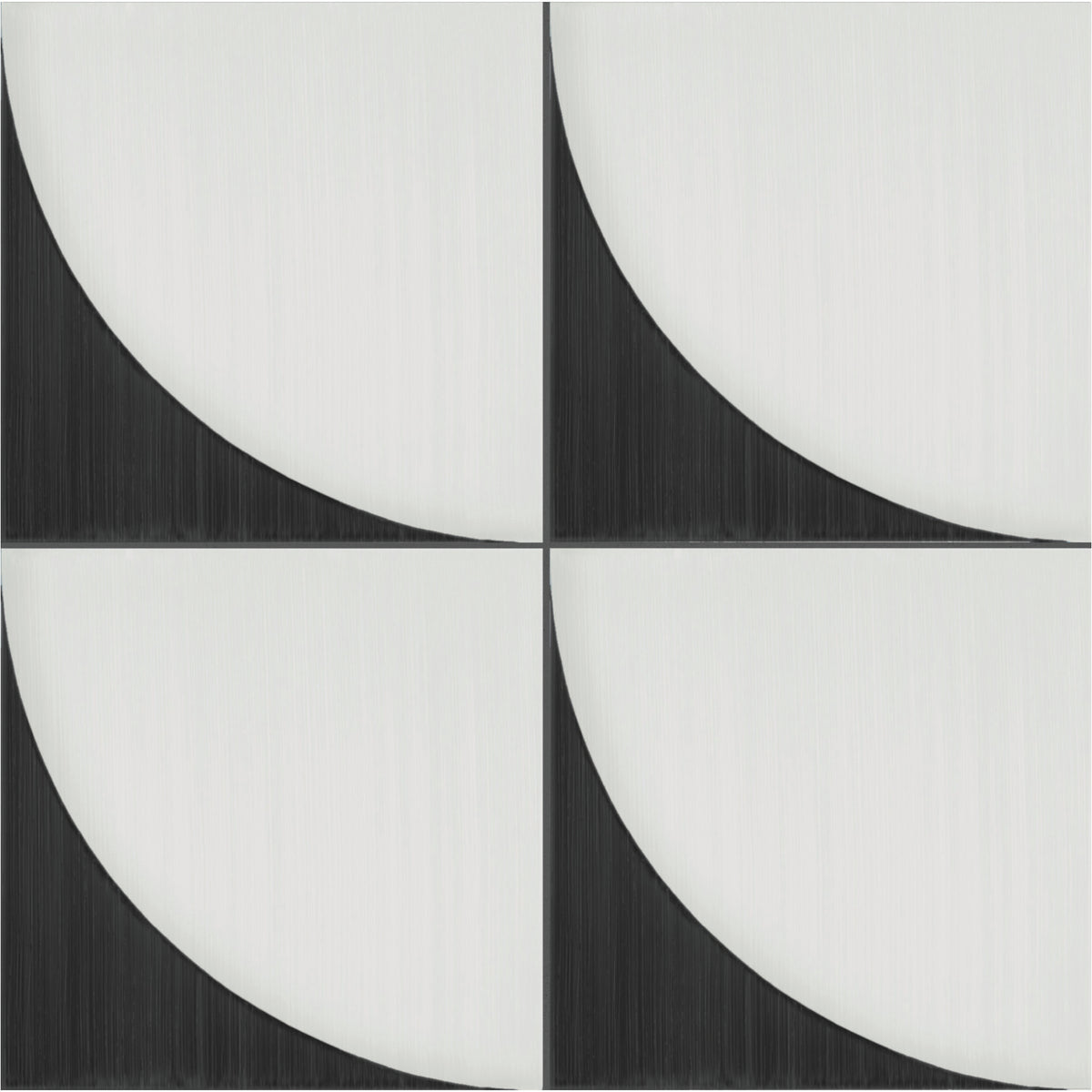 Marazzi - Scenario 8 in. x 8 in. Glazed Porcelain Tile - SR28 Nero Crescent