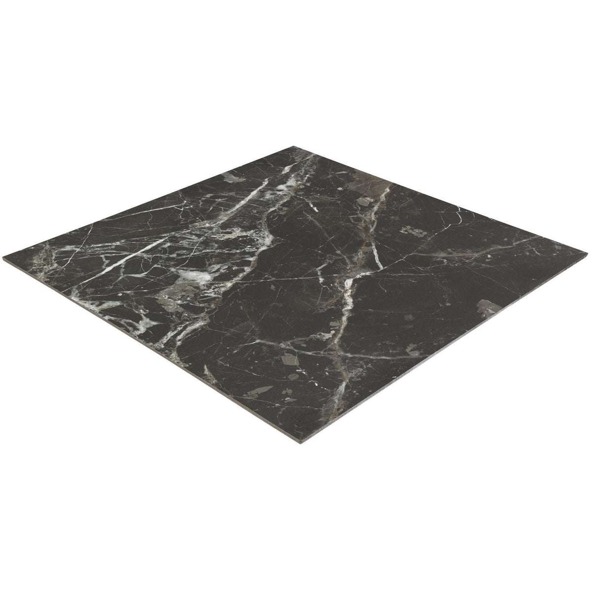 Marazzi - Savoir - 24 in. x 24 in. Colorbody Porcelain Tile - Noir Matte Angled View