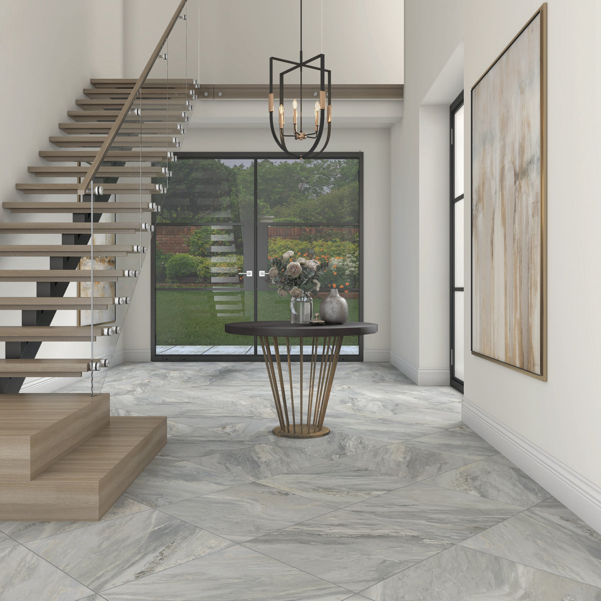 Marazzi - Savoir - 24 in. x 24 in. Colorbody Porcelain Tile - Bleu Matte Room Scene