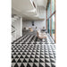 Marazzi - Scenario 8 in. x 8 in. Glazed Porcelain Tile - SR26 Nero Triangle Floor Install