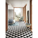 Marazzi - Scenario 8 in. x 8 in. Glazed Porcelain Tile - SR28 Nero Crescent Floor Install