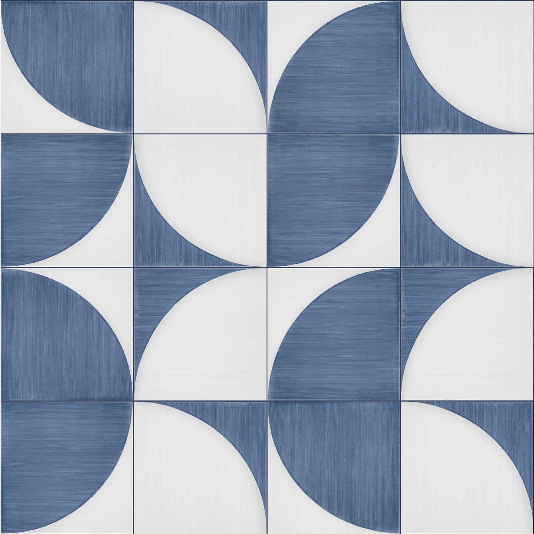 Marazzi - Scenario 8 in. x 8 in. Glazed Porcelain Tile - SR24 Blue Convex